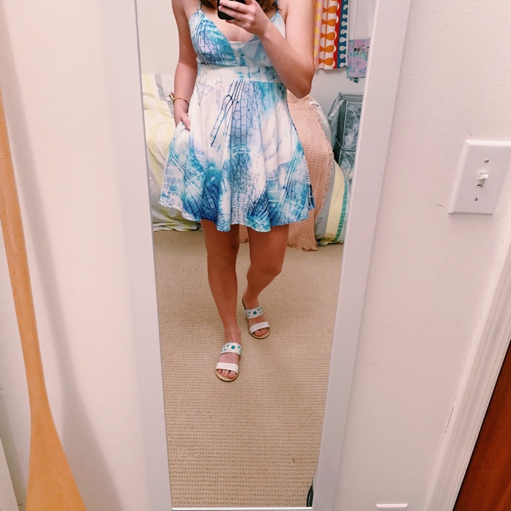 LF Hous of Three Watercolor Strappy Dress